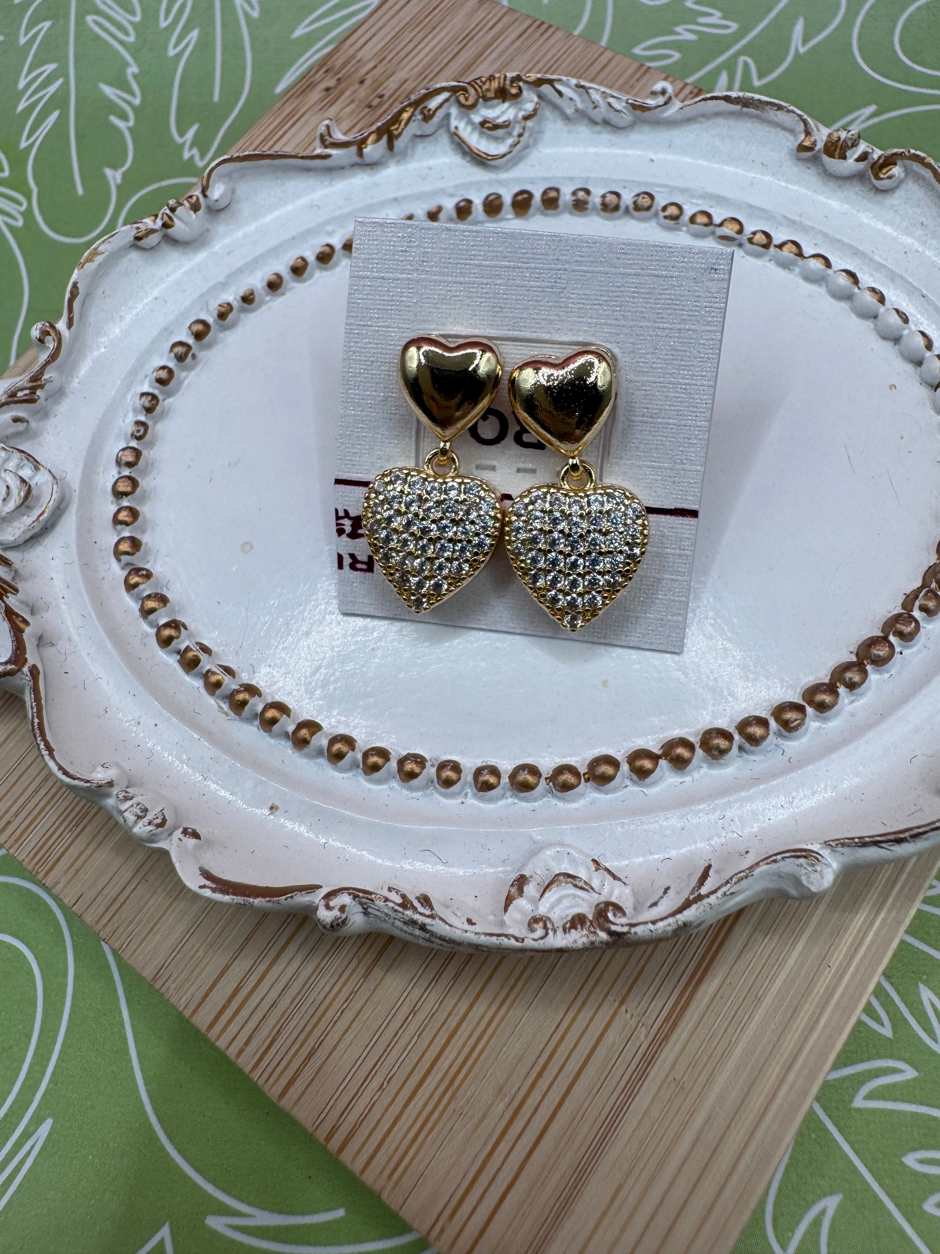 14K Hear Dangle Earring RQ226