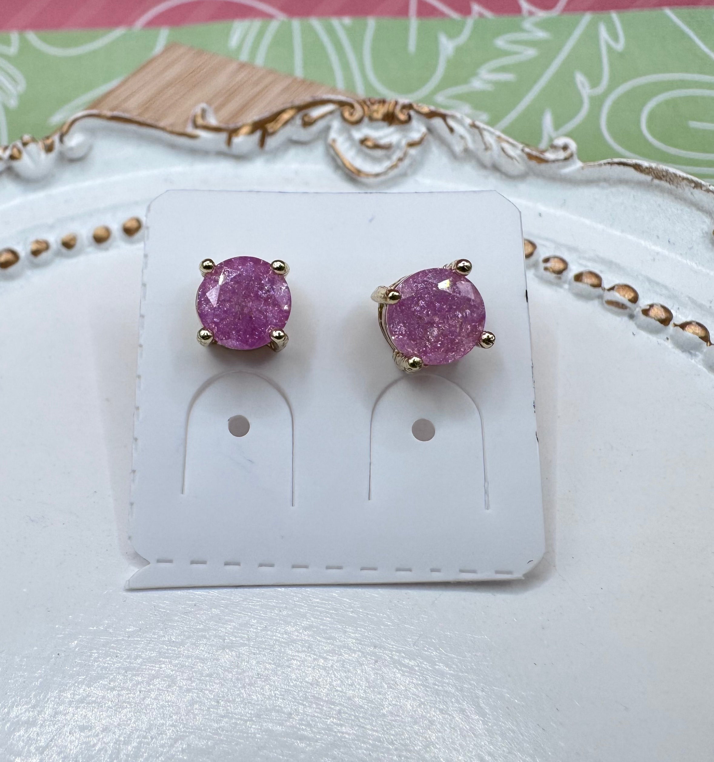 14K Pink Stud Earring RH-03420006