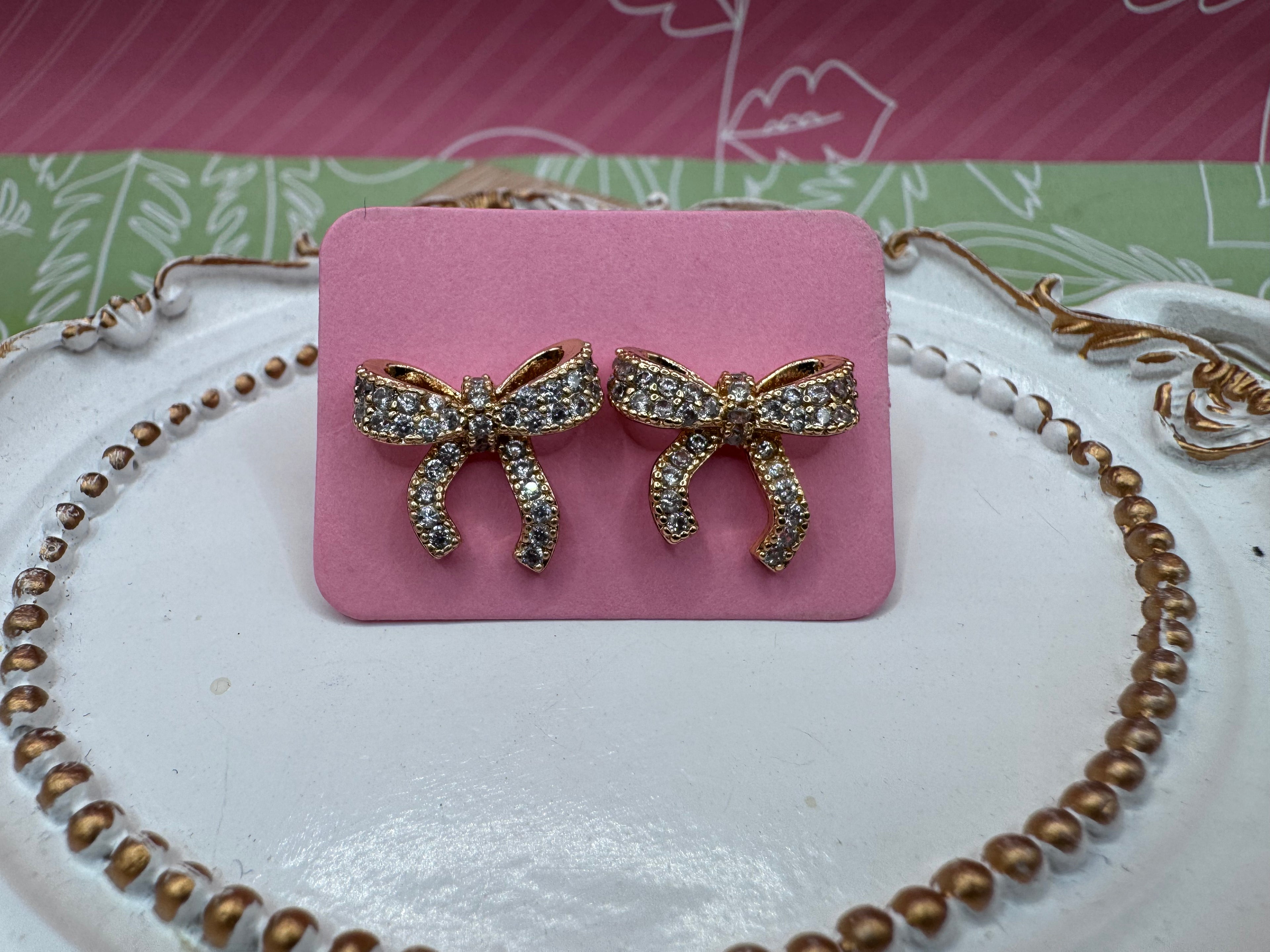 14K Bow Stud Earring RQ229