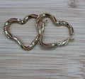 14K HEART HOOPS R-23350001