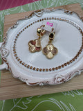14K CLOVER DANGLE EARRINGS RQ237