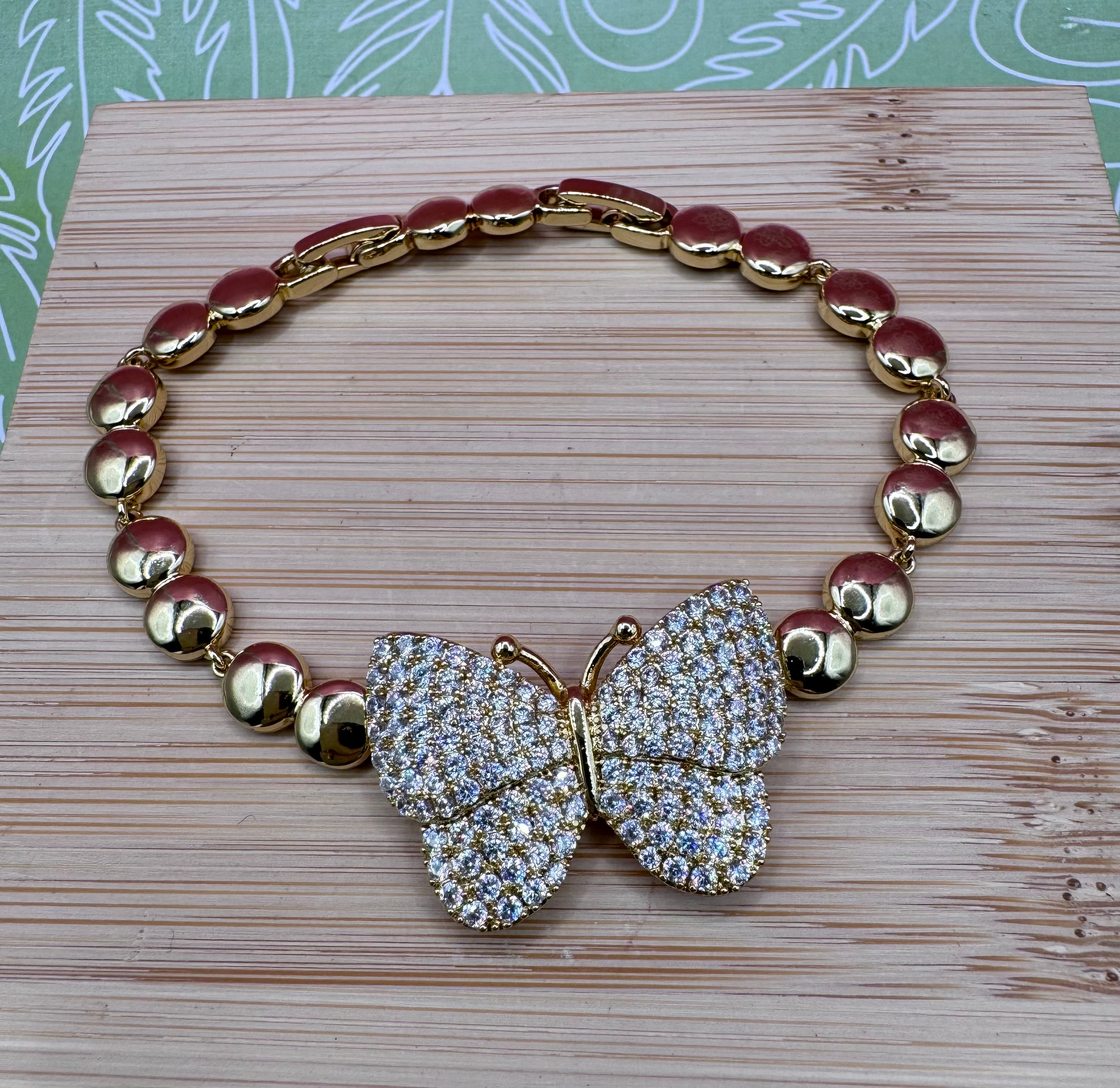 14K BUTTERFLY BRACELET XP