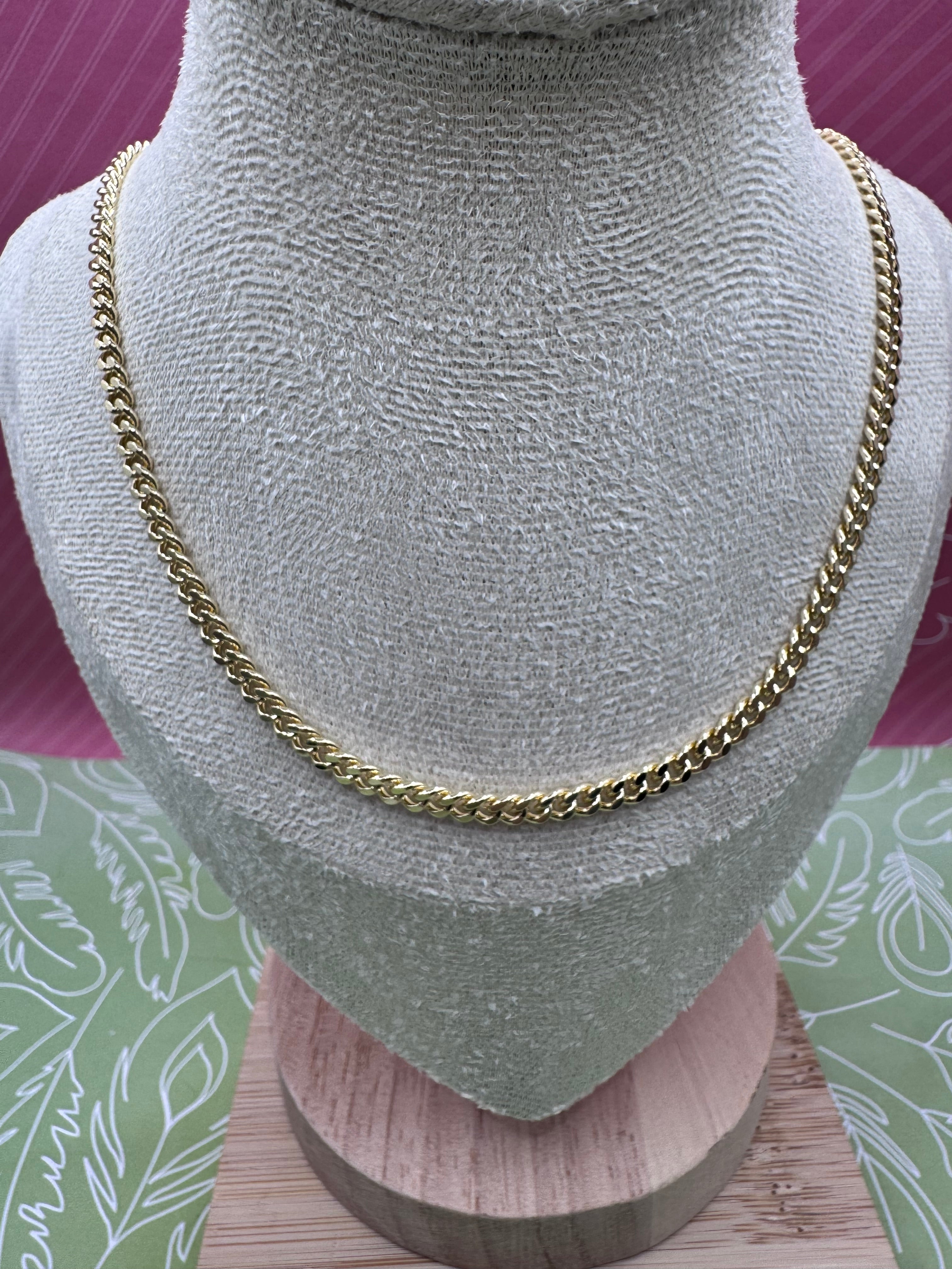 14K 18IN CUBAN LINK NECKLACE CHAIN 3.5N-45CM LCC-27360022