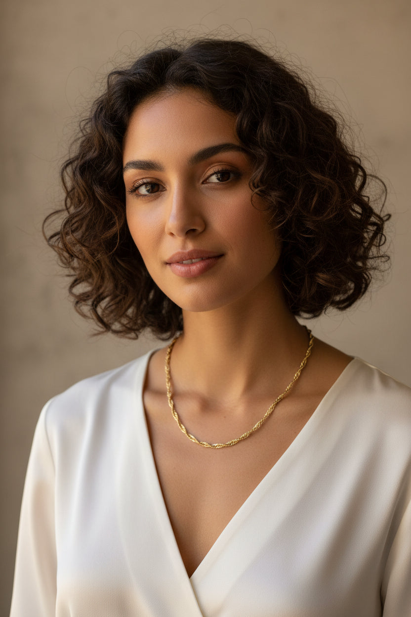 14K 18IN TWISTED CHAIN NECKLACE 2N-45CM LCC-27890018