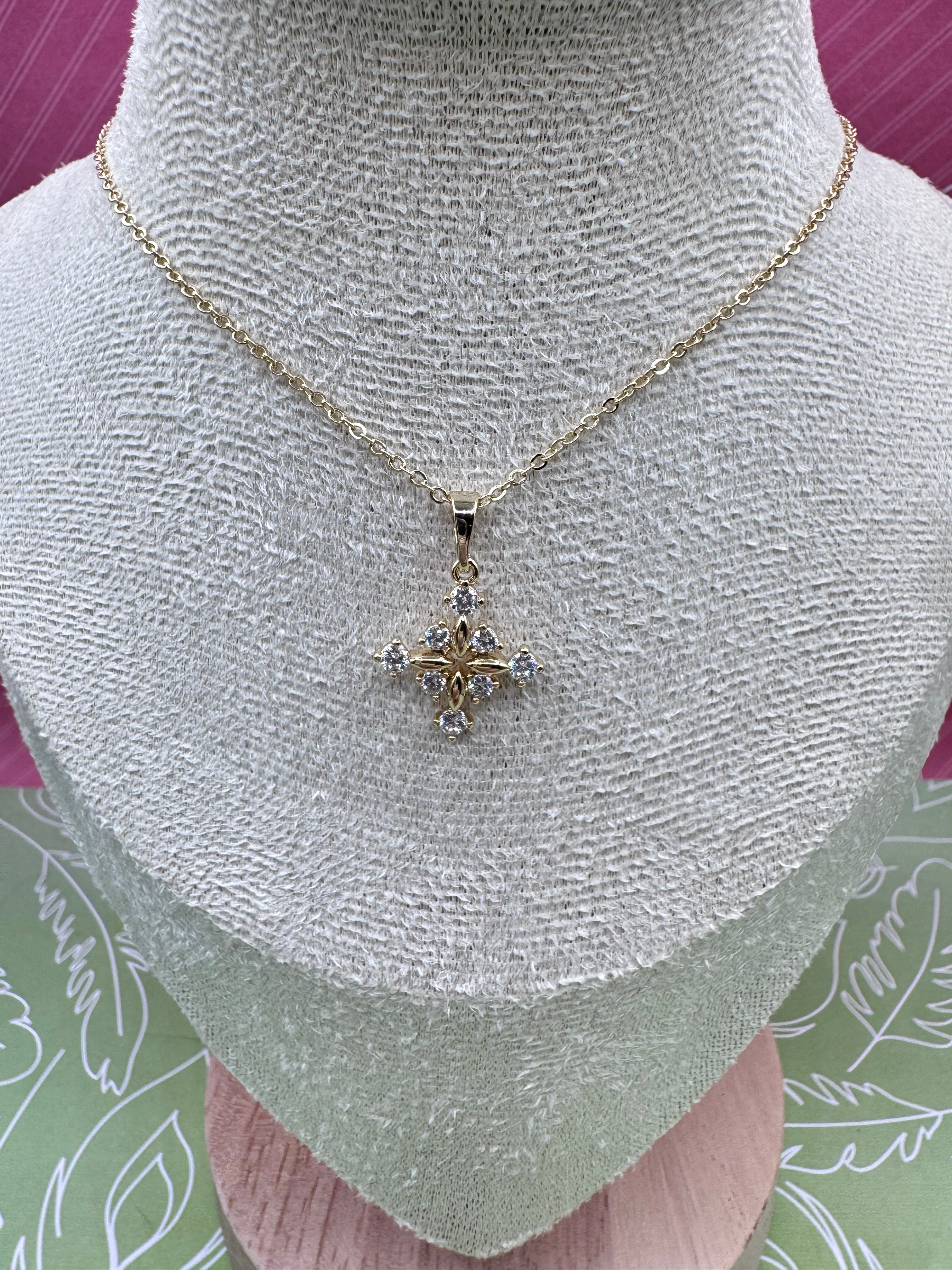 14K FLOWER NECKLACE X001249284
