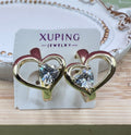 14K CLEAR HEART HUGGIE X000678652