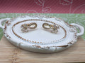 14K FLOWER U-SHAPE EARRING RQ254
