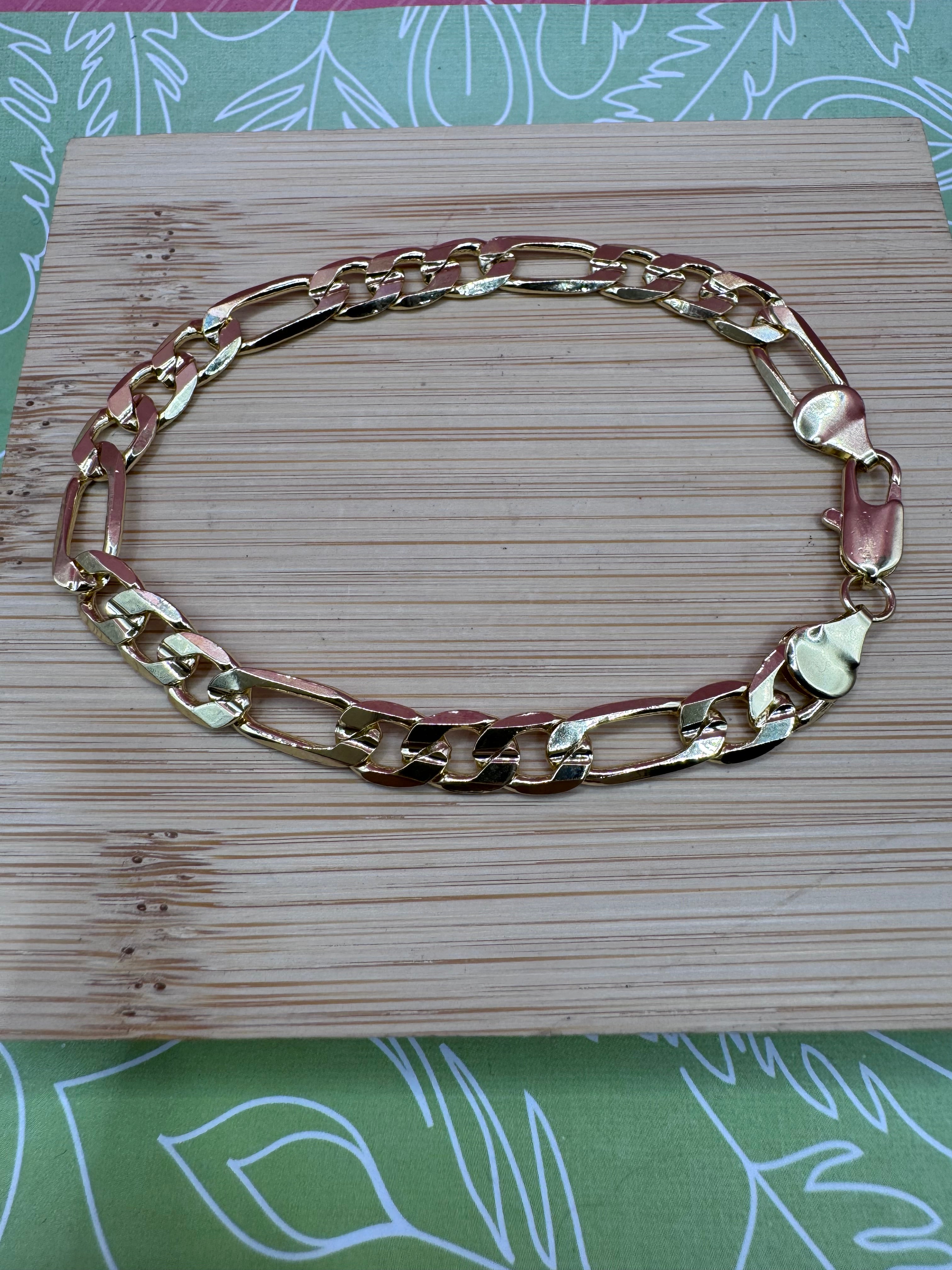 14K CUBAN BRACELET 8N-21CM LCC-28810080