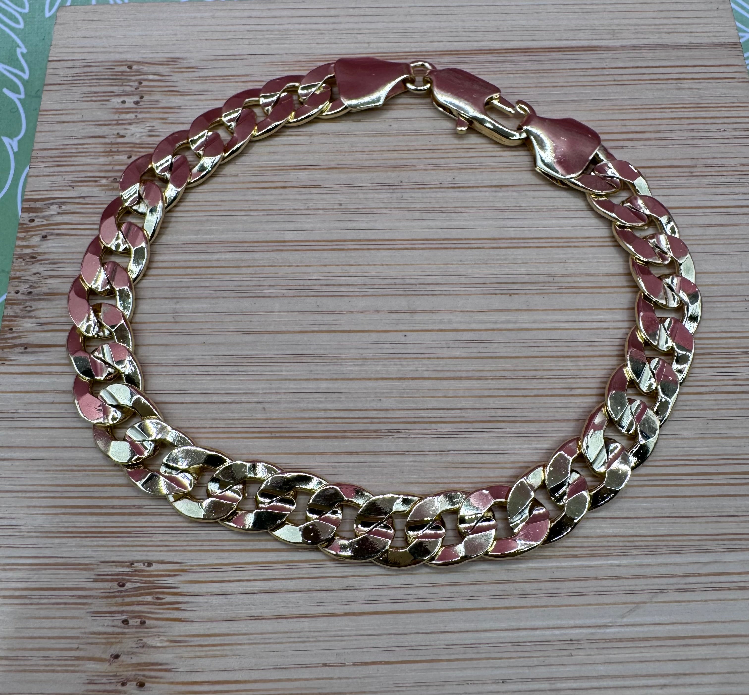 14K CUBAN BRACELET 7N-21CM LCC-27160075