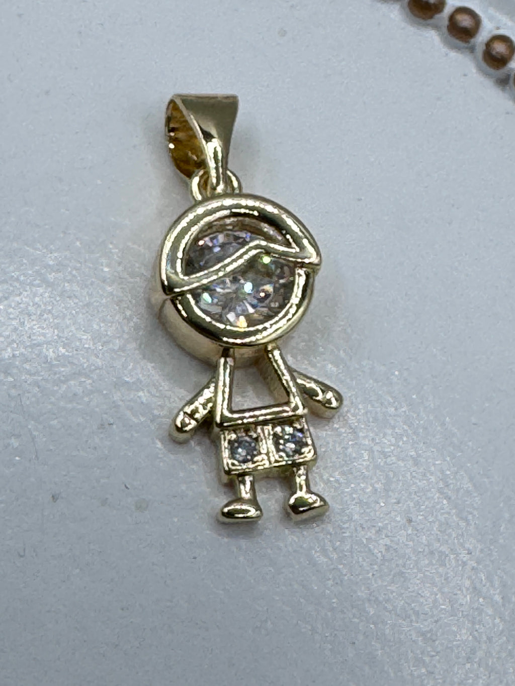 14K KID PENDANT CLEAR