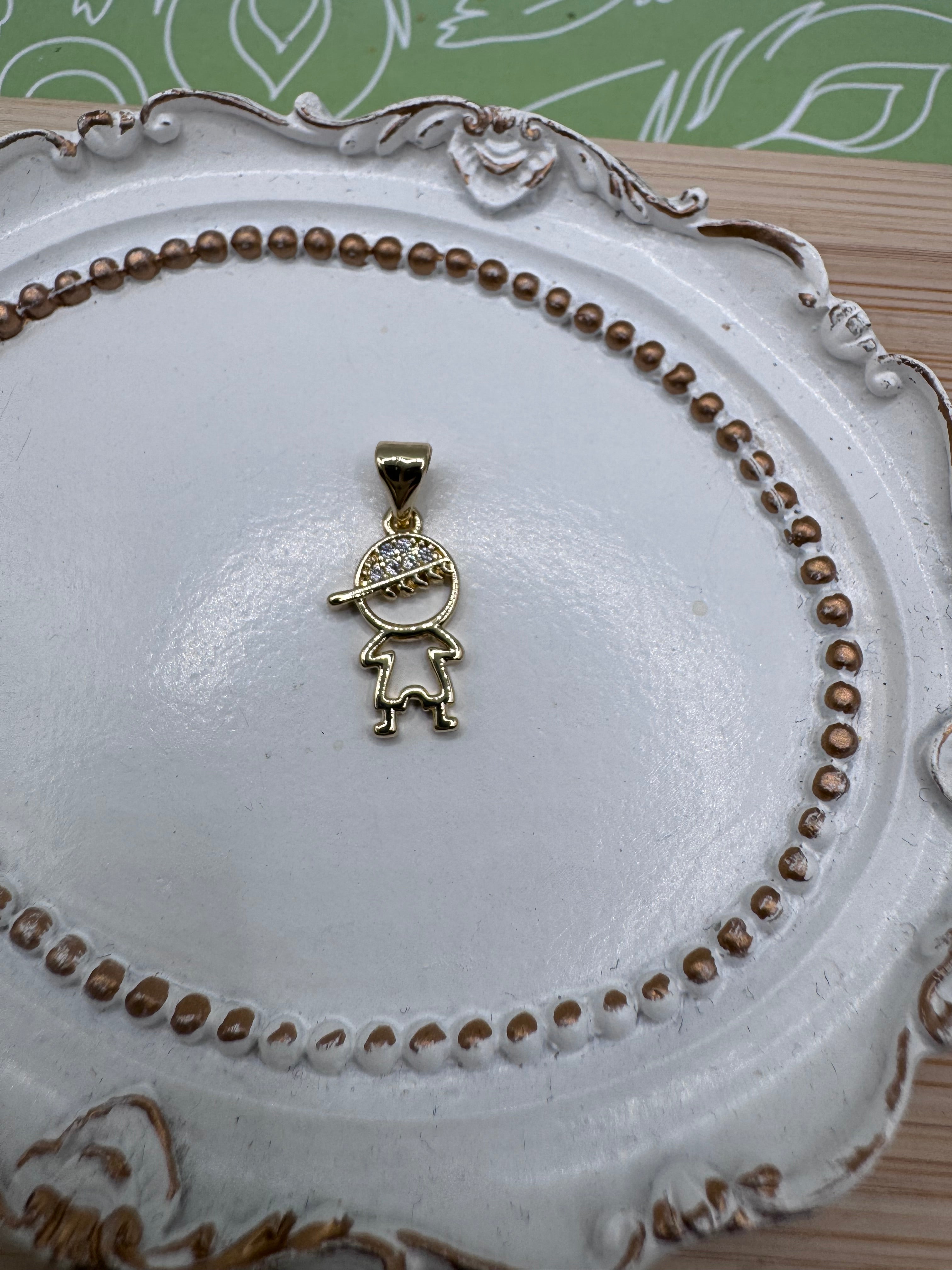 14K BOY PENDANT CM