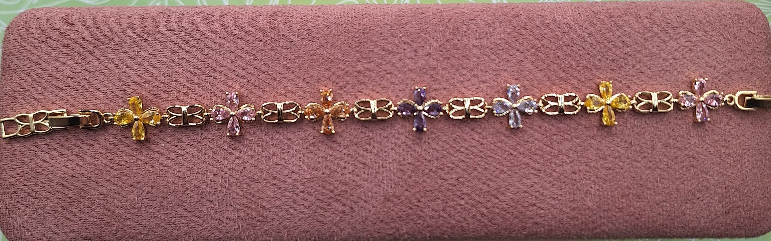 14K MULTICOLOR FLOWER BRACELET MS-00230001