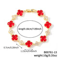 14K CLOVER CRYSTAL BRACELET VARIETY OF COLORS