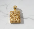 14K FLORAL FELIGREE PENDANT CM