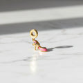 14K HIGH-HEELED PINK SHOE PENDANT