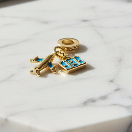 14K TRAVEL THEME PENDANT