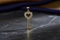 14K DOUBLE HEART KEY PENDANT CM