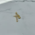 14K CROSS WITH HEART PENDANT