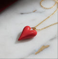 14K RED HEART PENDANT