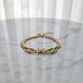14K FLOWER CUBAN BRACELET OS-09290002