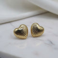 14K PUFF HEART STUD EARRINGS R-18570001