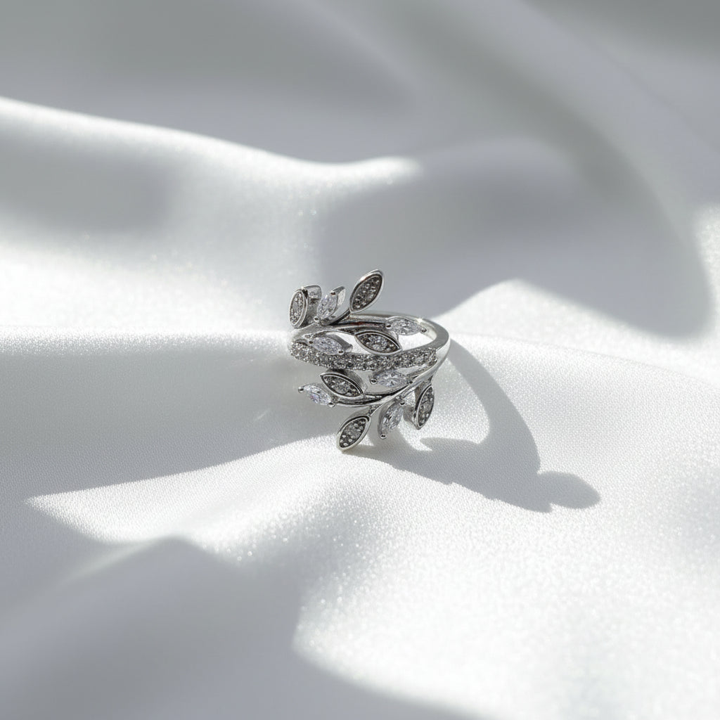 WHG LEAF AND VINE PATTERNS RING YW-01980001A