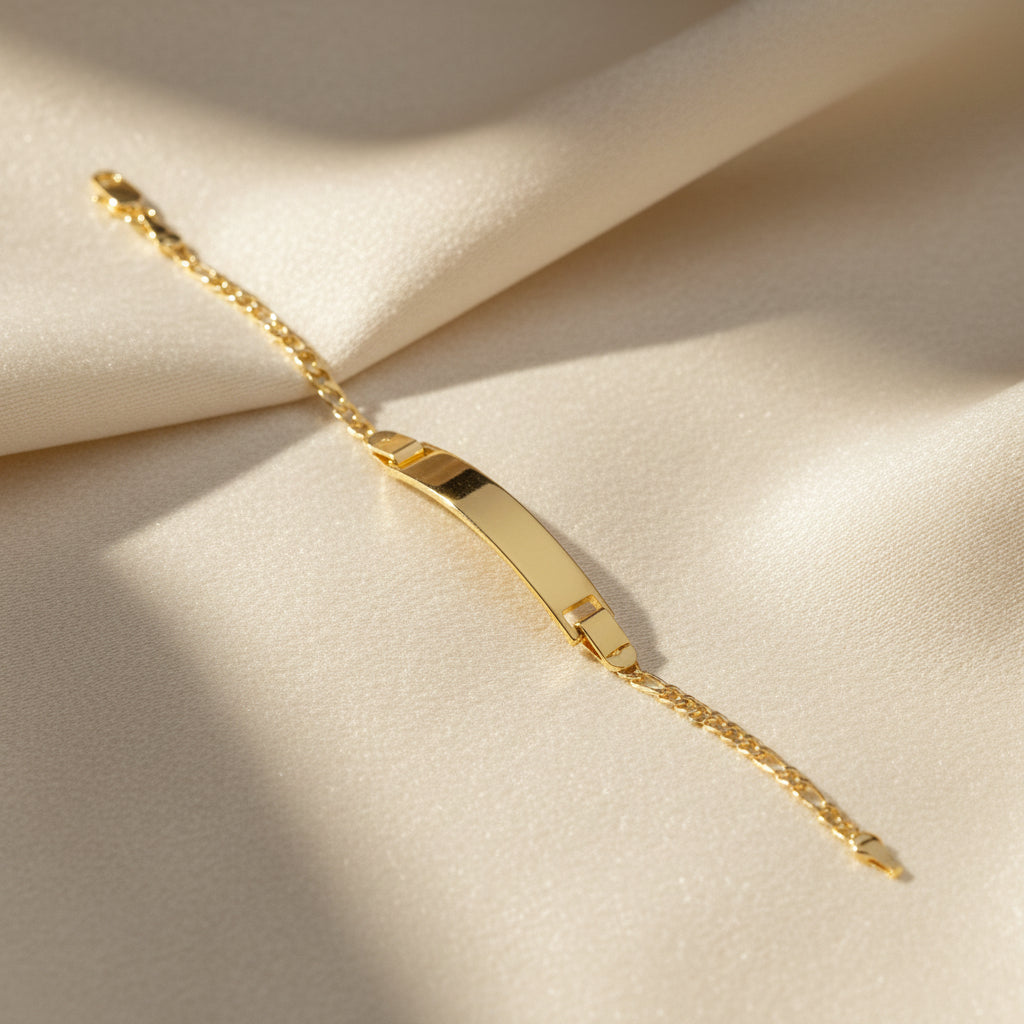 14K CUBAN NAMEPLATE BABY BRACELETPS-00110120