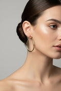 14K  TEARDROP HOOP EARRINGS R-21050096