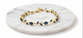 14K BLUE TULIPS  BRACELET 7.5 INCH