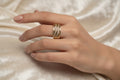 14K MULTI-ROW CROSSOVER RING X000022296