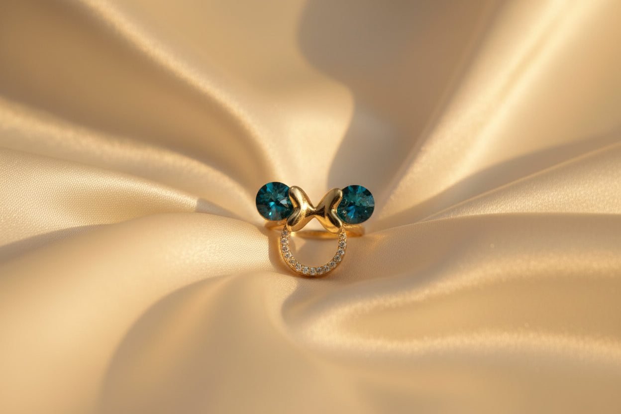14K AQUA MINNIE PENDANT