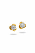 14K CLEAR FLOWER STUD X000947143