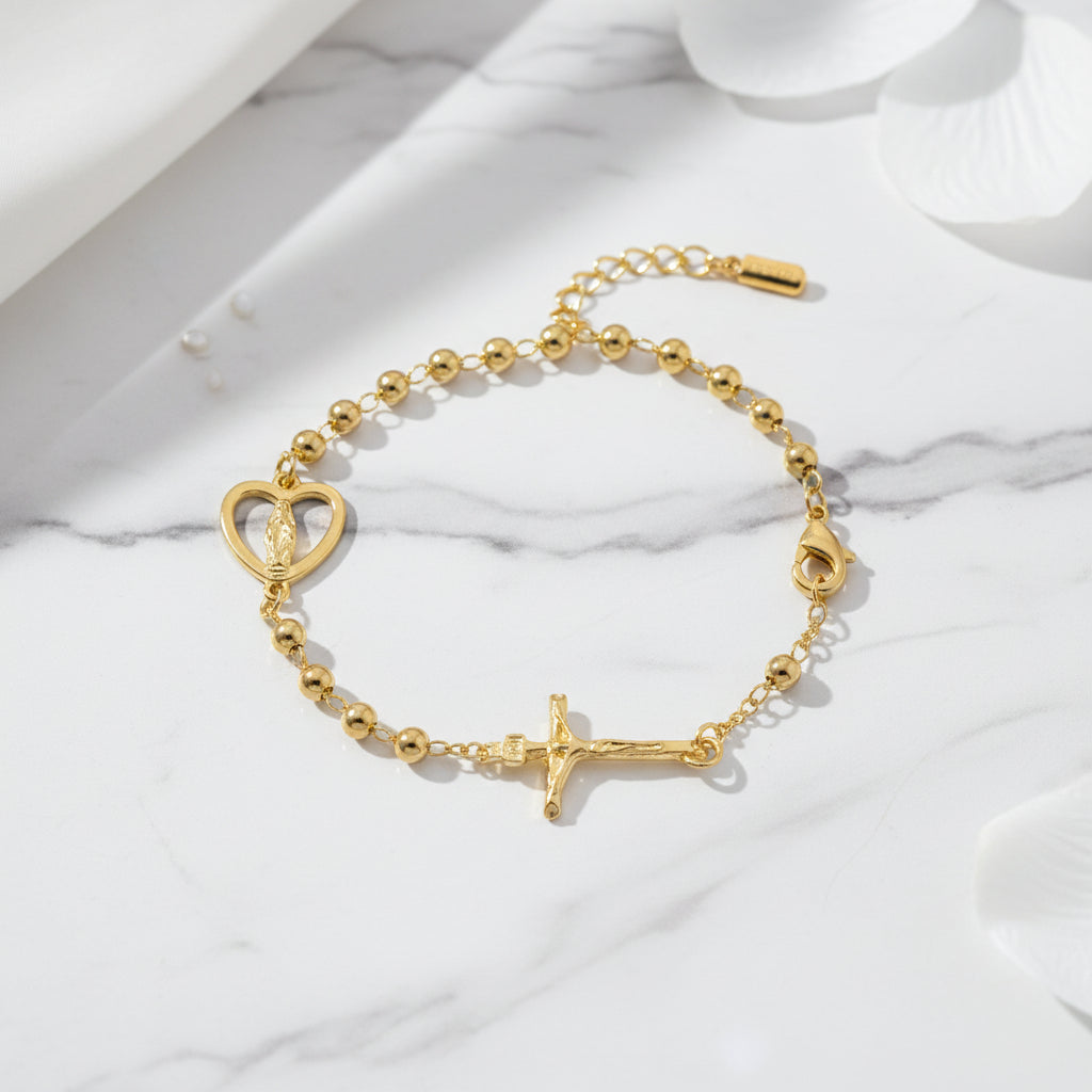 14K PRAYING ROSARY BRACELET CS-15730002