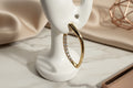 14K ROCKER HOOP EARRING X001199464