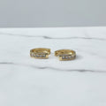 14K CLEAR U-SHAPE HUGGIE EARRING RQ257