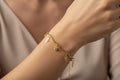 14K LEAF CHARM BRACELET T-02760001