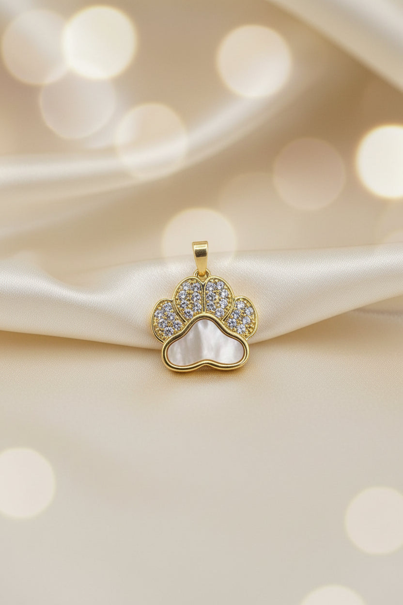 14K DOG PAW PRINT PENDANT