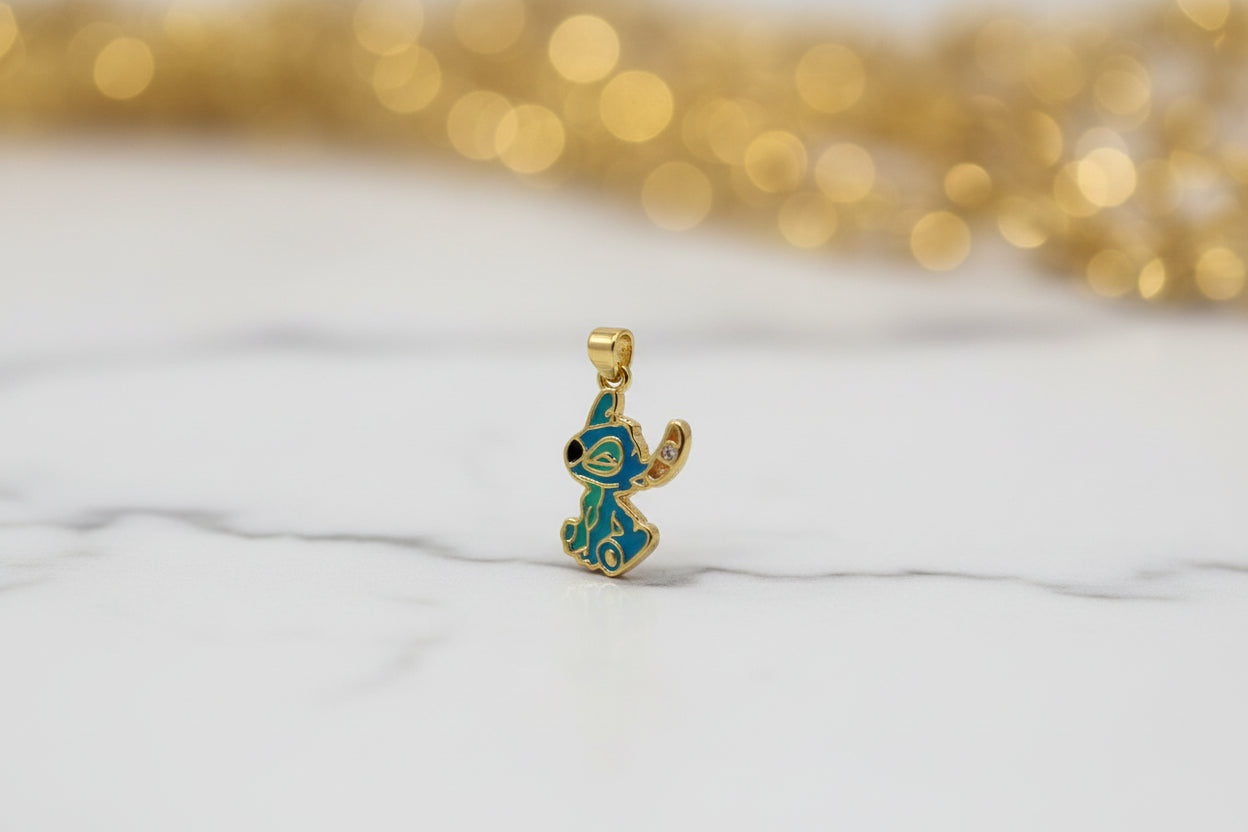 14K DISNEY CHARACTER STITCH PENDANT