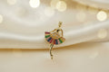 14K SHAPE OF FLAMENCO DANCER PENDANT