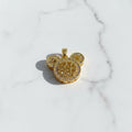 14K MICKEY MOUSE HEAD WITH ENCRUSTED CRYSTALS PENDANT