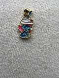 14K STITCH CHARACTER HOLDING A CUP PENDANT