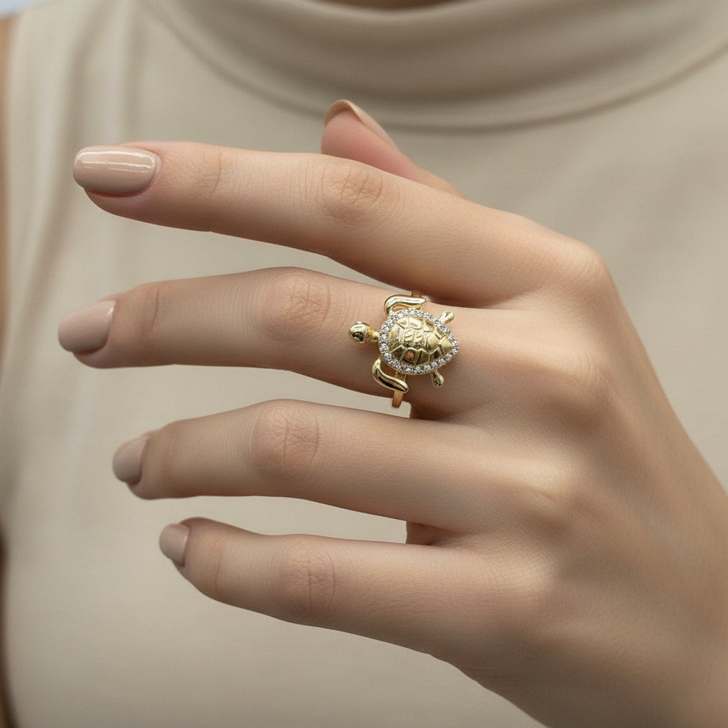 14K SEA TURTLE DESIGN RING