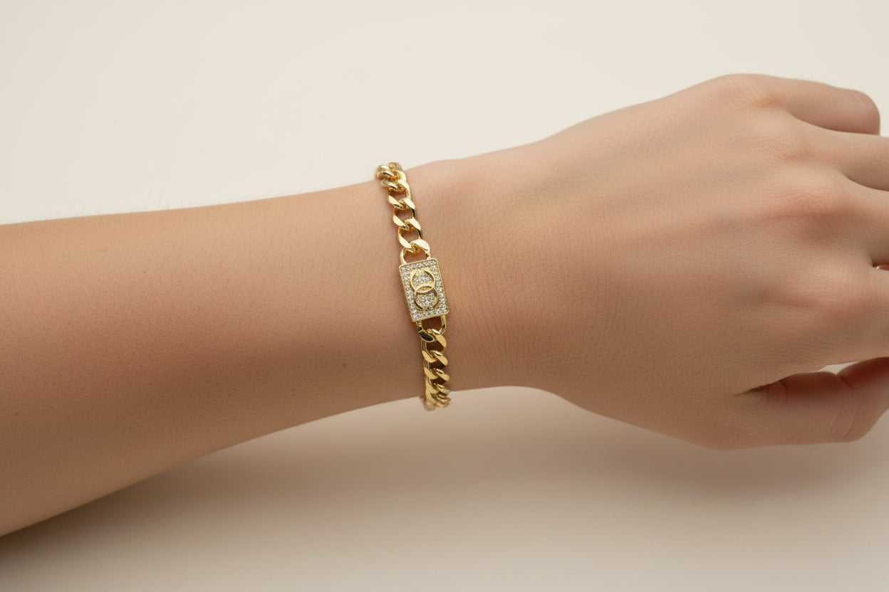 14K MONACO STYLE CHAINS BRACELET RQ263