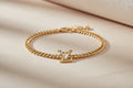 14K LV LOGO CHARM BRACELET