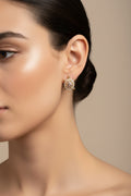 14K TURTLE SHELL WITH PINK CRYSTALS EARRINGS X001159438