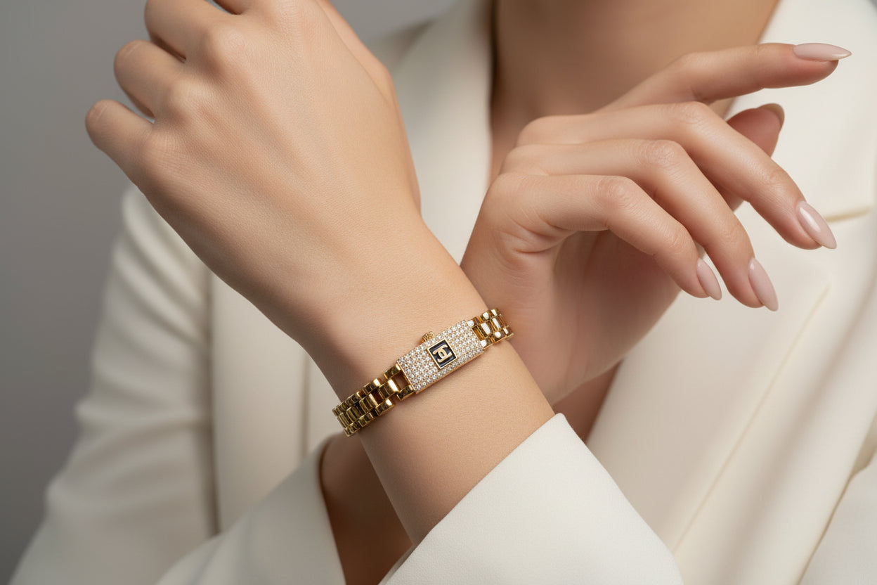 14K CHANEL CHAIN LINK BRACELET RQ274