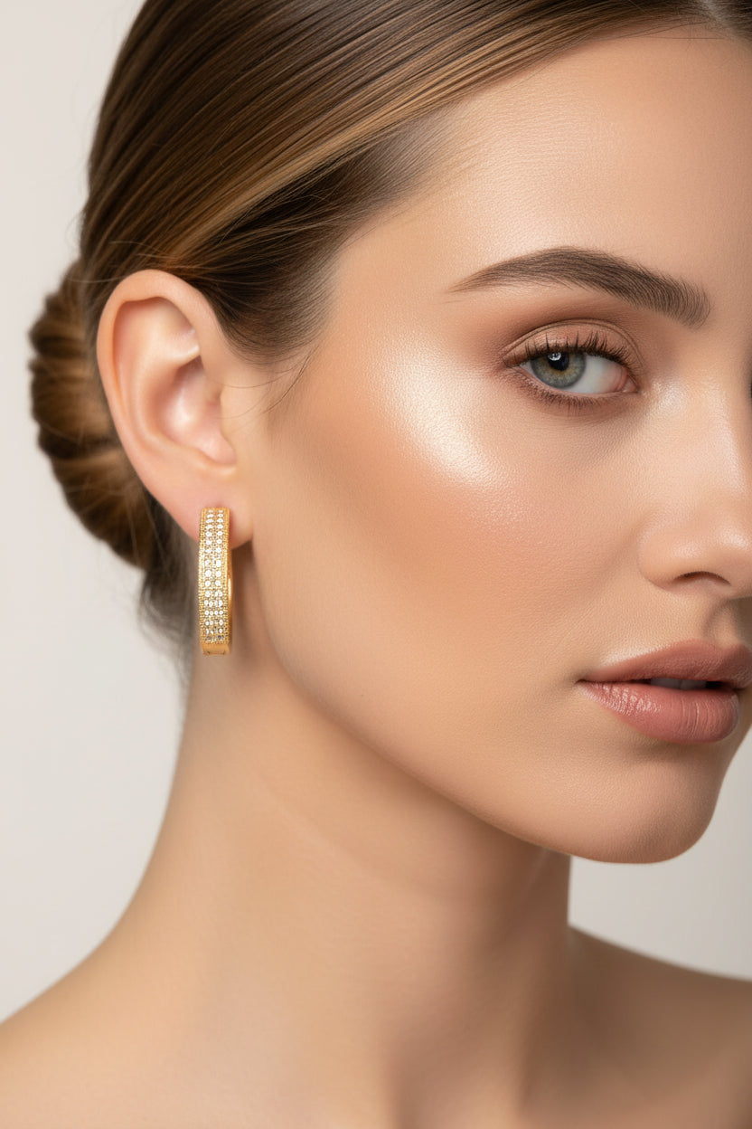 14K OVAL HOOP EARRINGS RQ276