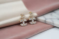 14K FORMAL DROP WITH CUBIC ZIRCONIA EARRINGS RQ277