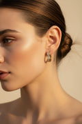 14K HEART-SHAPED HUGGIE HOOP EARRINGS RQ278