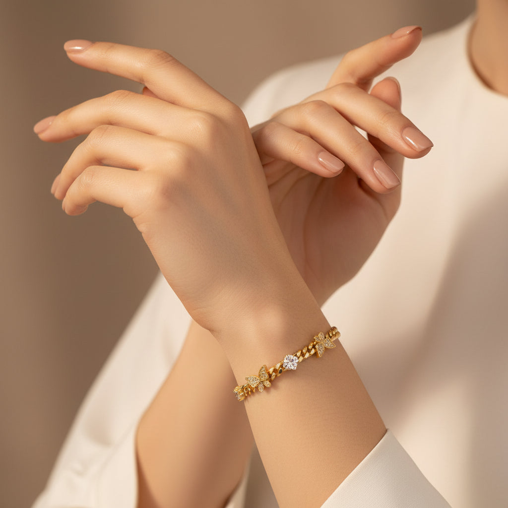 14K BUTTERFLYSTAR SHAPED BRACELET RQ280
